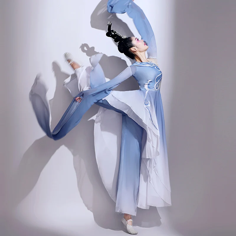 Ripples If Water Dance Clothing Women's Water Sleeve Performance Costume Classical Dance Caiwei Dance Costume