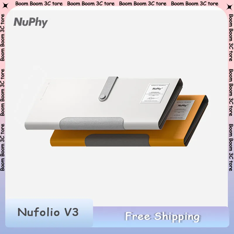 Nuphy NuFolio V3 Suit Air V2 Series Exclusive Leather Case Yellow Keyboard Storage Case for Air75 V2/Air60 V2/Air96 V2 Accessory