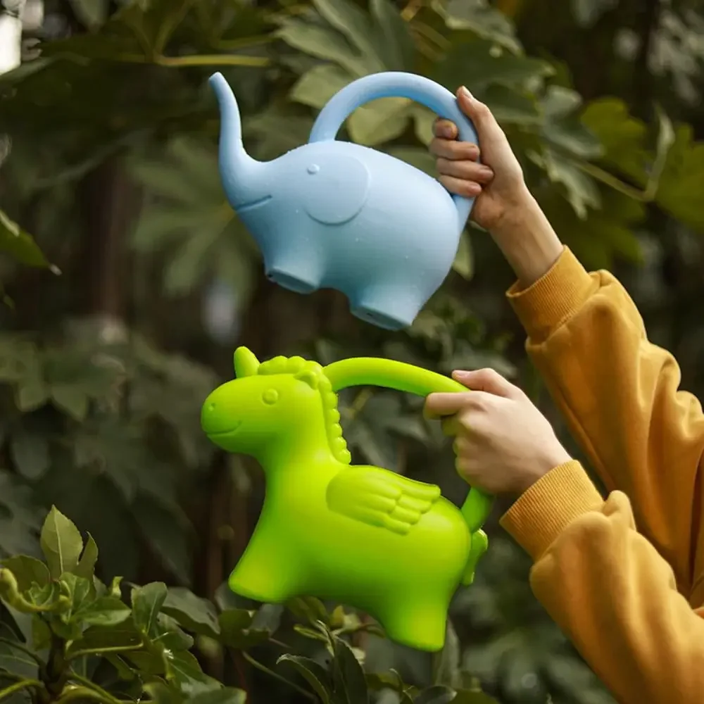 

Cartoon Animal Shape Cartoon Watering Can Durable Candy Color Children Watering Can Portable Light Weight Gardening Irrigation