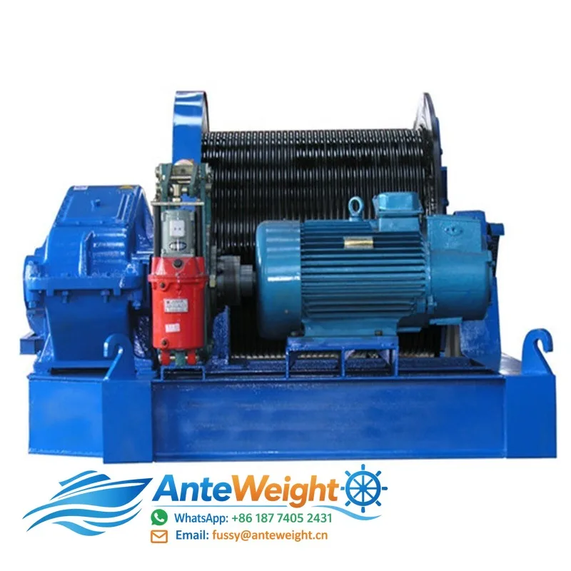 Customized Single Dual Drum 380V 220V Electric Winches Windlass Anchor Heavy Duty Winches 30ton 50ton for Sale