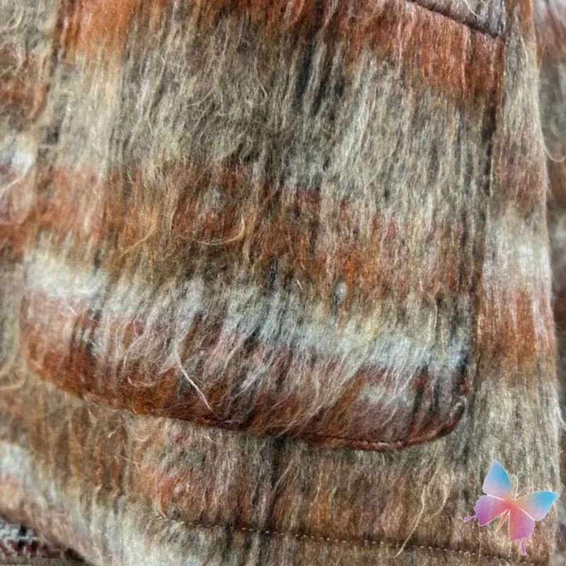 الشتاء البني منقوشة الموهير لنا ليجاسي سترة موضة الشارع الصوف مزيج محبوك الخامس الرقبة سترة عادية فضفاض البلوزات الرجال النساء