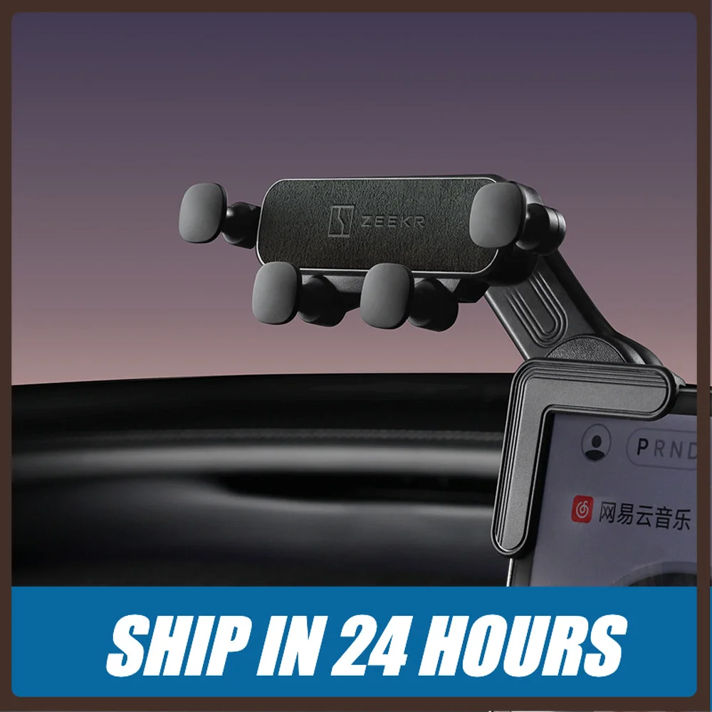 New1 Phone Holder for Zeekr 9X 7X 001 007 009 MIX Leather Dashboard Air Vent Mount Interior GPS Bracket Accessories Dedicated