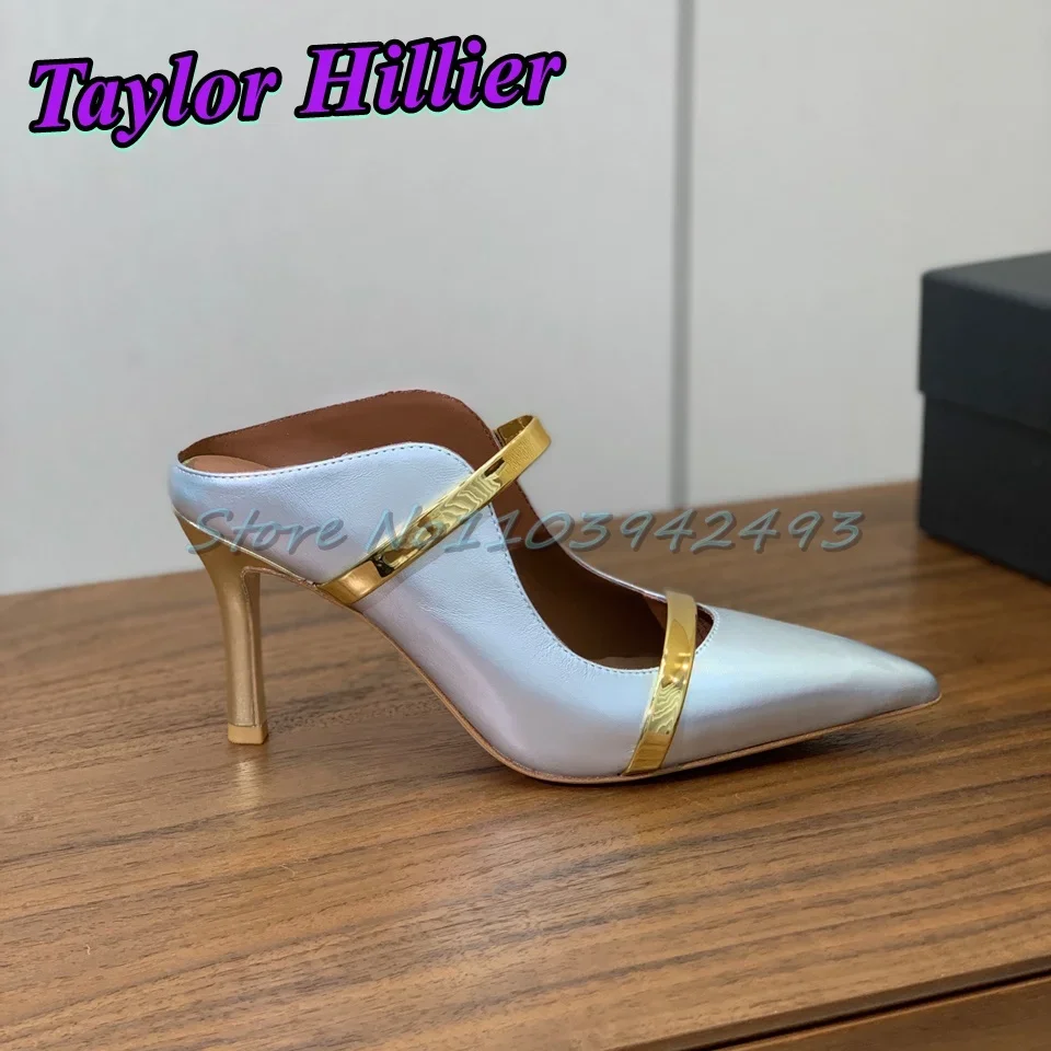 

Сандалии на каблуке с ремешками и серебряным каблуком 8,5 см. Сандалии без шнуровки на очень высоком каблуке из натуральной кожи. Сандалии высшего качества, размер 41