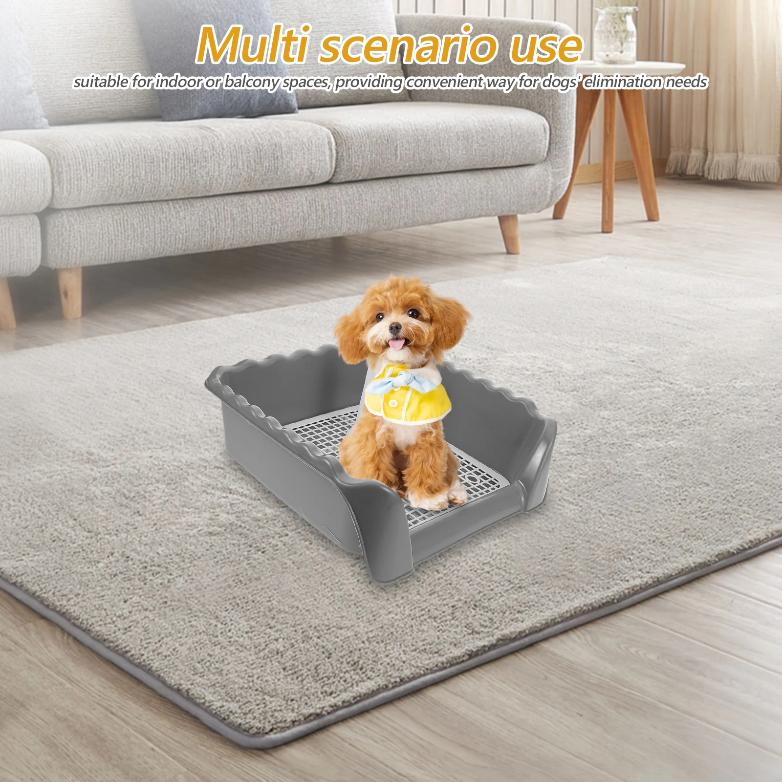 

Medium-sized Dog Toilet Indoor Pee Pad Holder Training Tray Potty Station Plastic