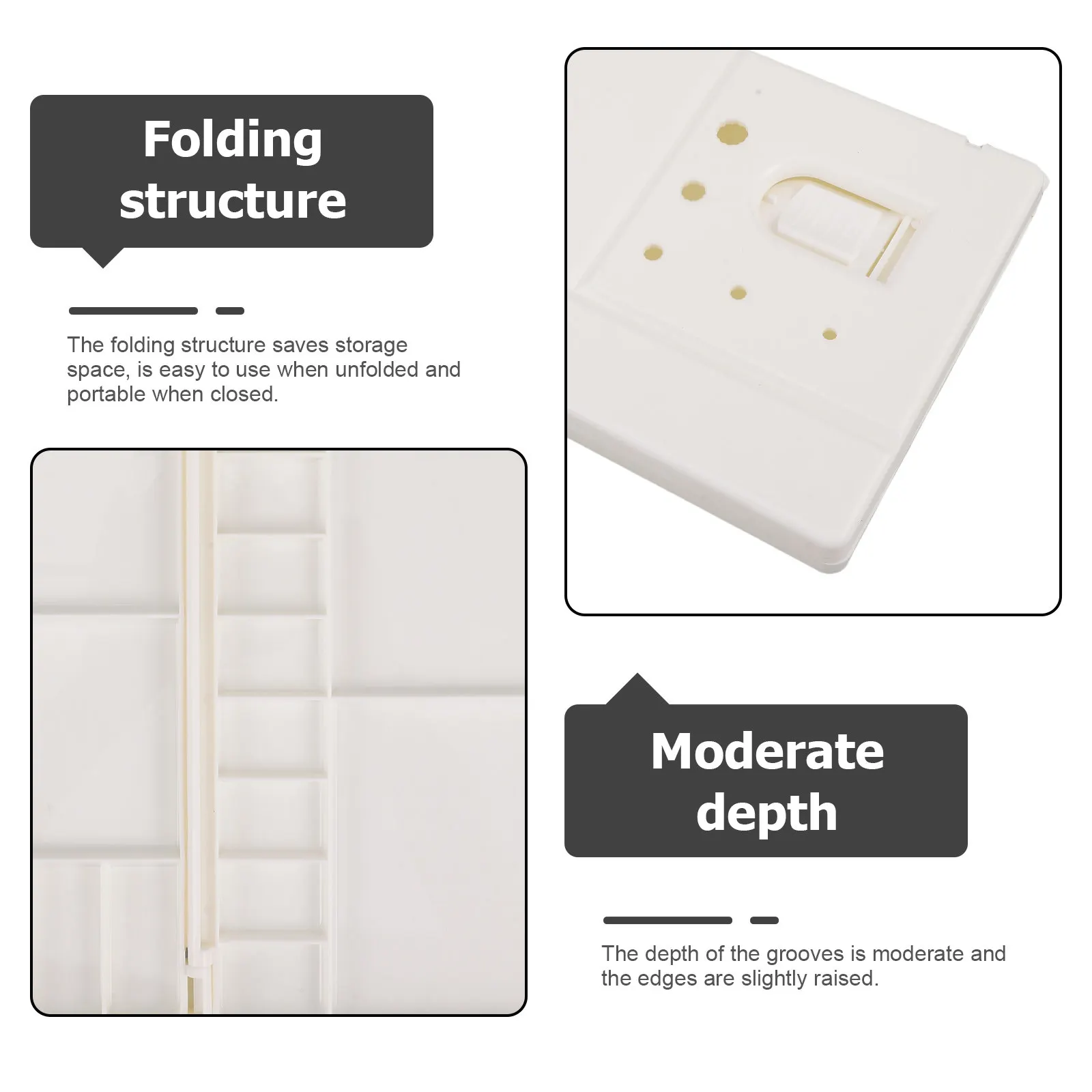 Folding Large Paint Mixing Palette Tray 30 Wells Lid Thumbhole Watercolor Acrylic Gouache Paint Palette for Art Students Outdoor
