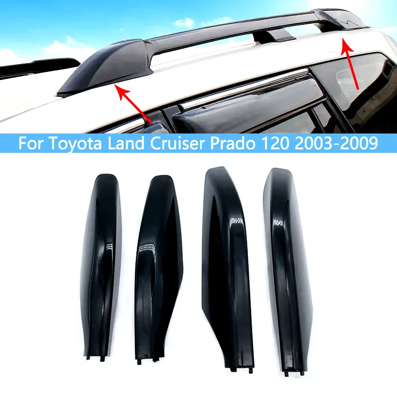 Car Roof Racks Rail Cap End Decorative Cover Shell Replace Auto Part For Toyota Land Cruiser Prado 120 2003-2009