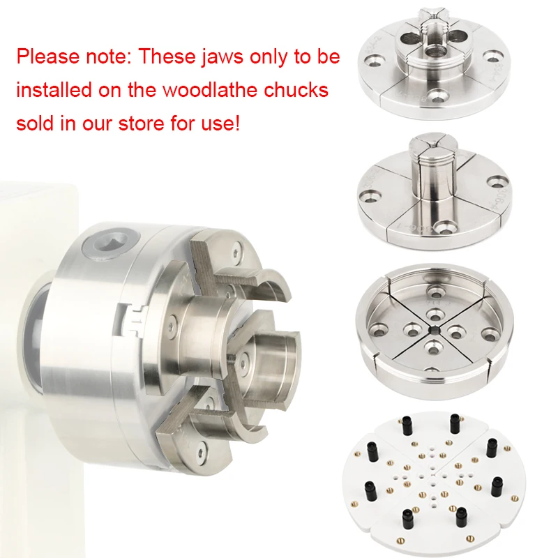 Wood Lathe Chuck jaws woodturning chuck Claws Flat Jaw Round Jaw Step Jaw Pin Jaw Woodlathe Tools Accessories