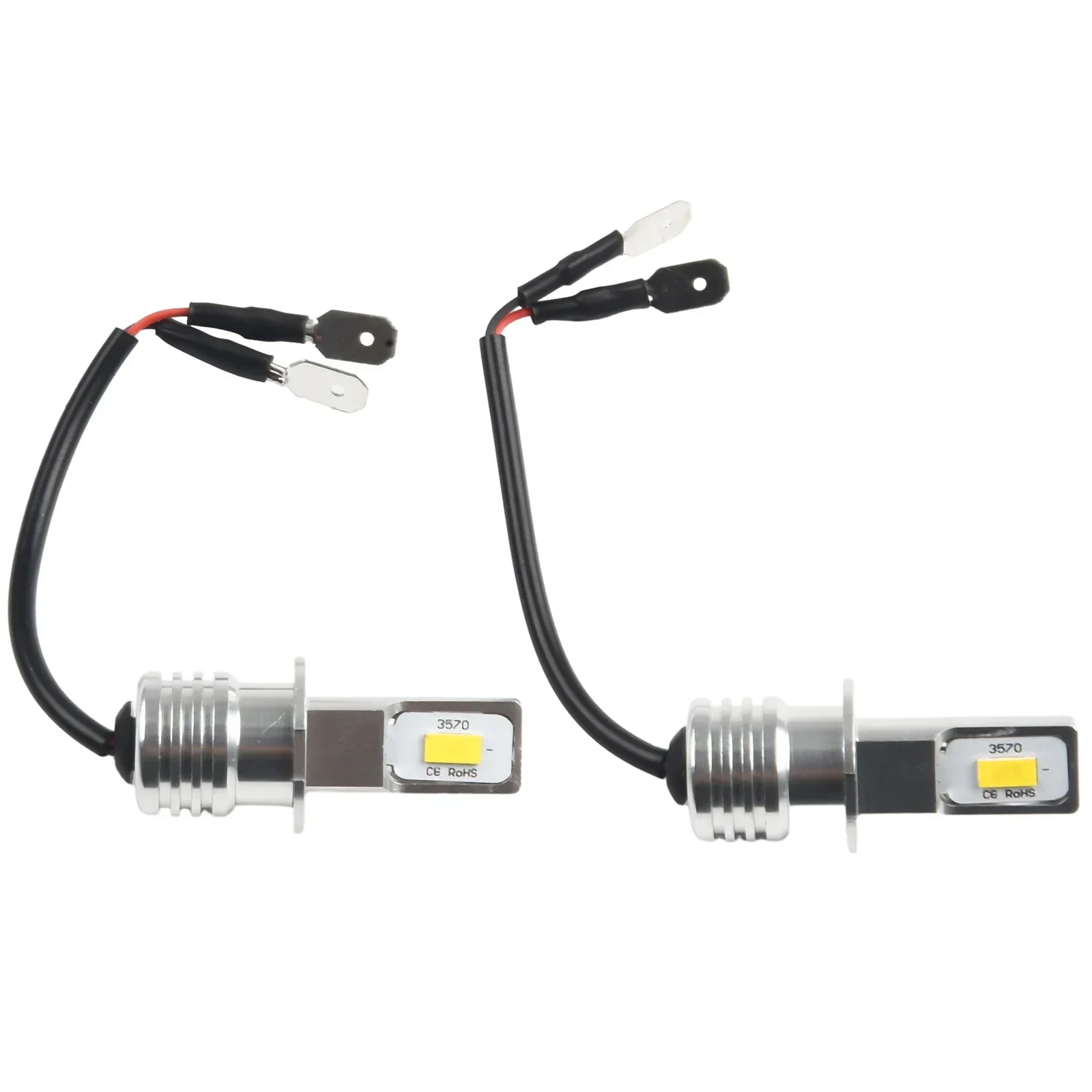 Kit de conversión de bombilla LED antiniebla H3, lámpara DRL amarilla superbrillante, 3000K, 80W, 3570, 2SMD, 2 piezas