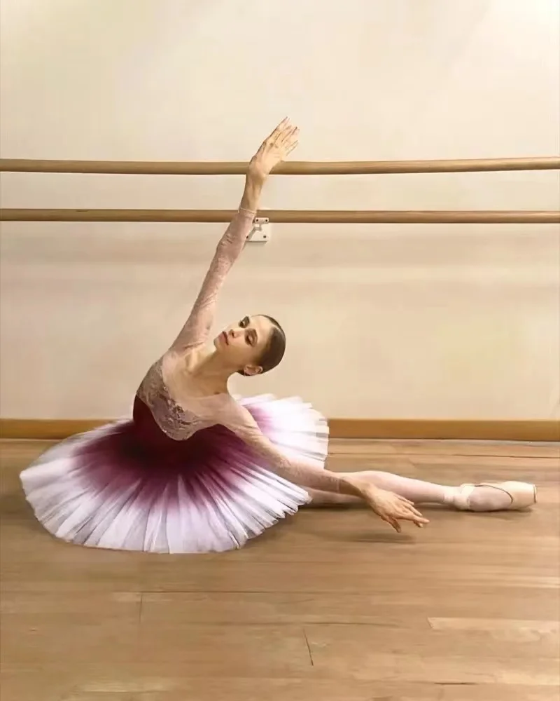Nuova gonna da balletto Costumi professionali classici per pancake Tutu Pratica di balletto professionale a 9 strati che indossa la padella per adulti da donna