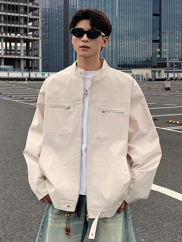 الرجعية اليابانية Sle فضفاضة تناسب سستة كيت الطيار Jaet الرجال ربيع الخريف ملابس العمل ملابس خارجية العصرية اللون Jaet