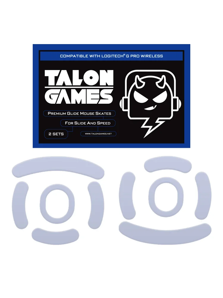 2 Sets TALONGAMES Mouse Feet Custom Curved Edge Mouse Skates For Logitech GPRO Wireless Mouse Feet Replacement