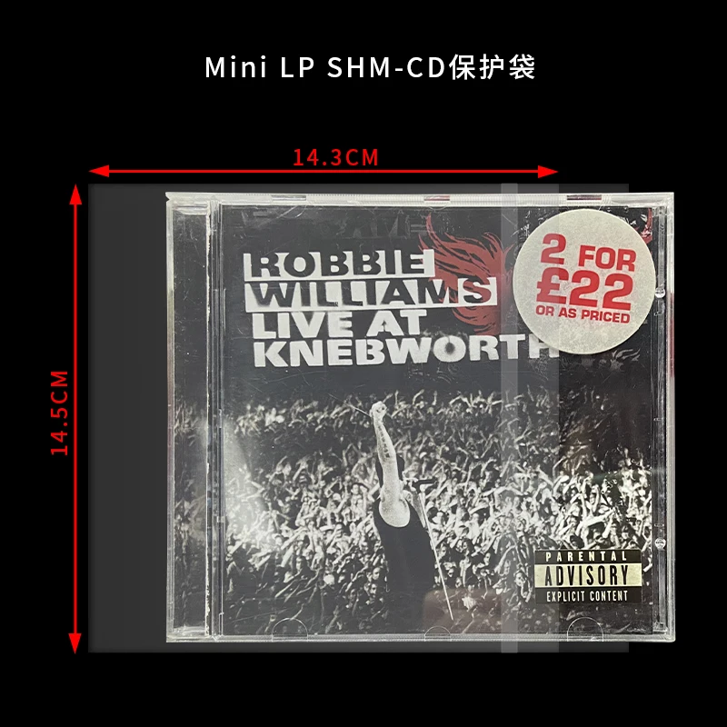 50PCS Resealable 4.7 Mil Mini LP SHM-CD Plastic Outer Sleeves For Mini LP SHM-CD Protect Sleeves 14.3x14.5cm