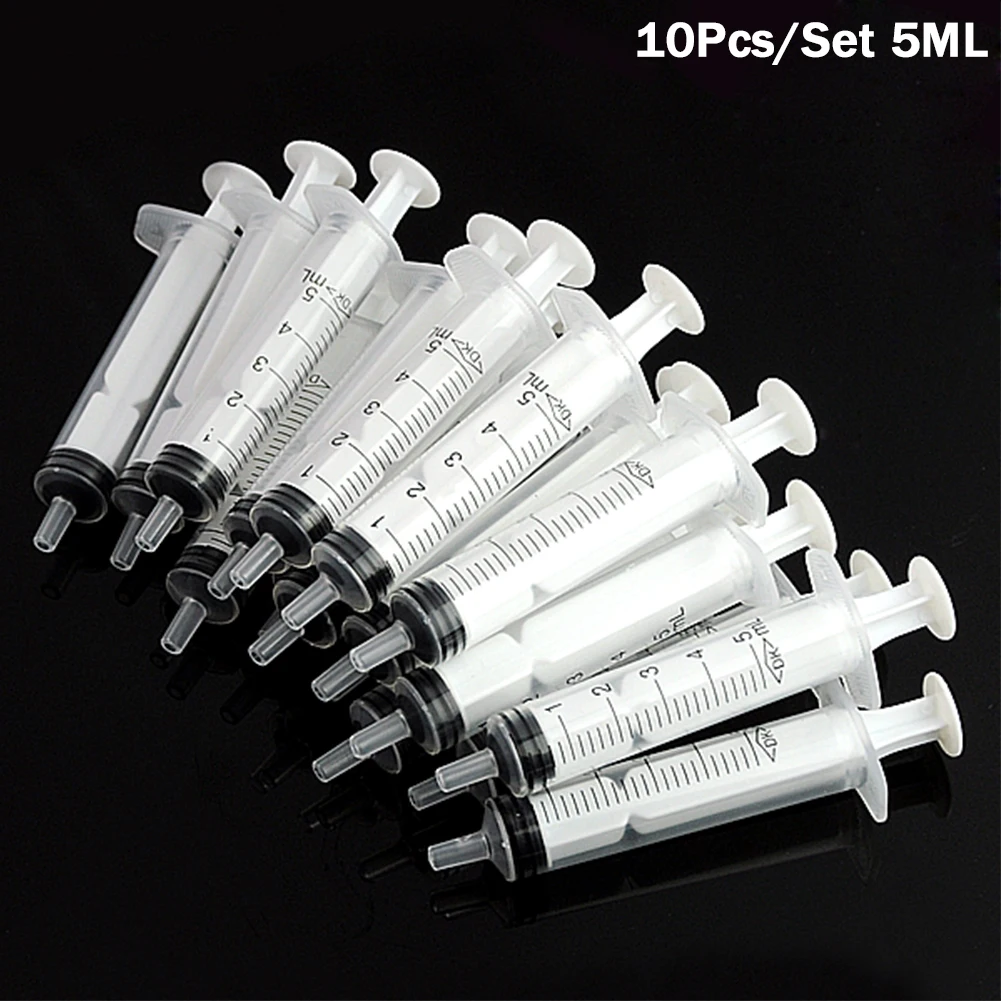 

10Pcs/Set 5ML Nutrient Mini Plastic Syringes Without Needle Measuring Analyze Disposable Hydroponic Pet Feeding Syringe 5ML OPP