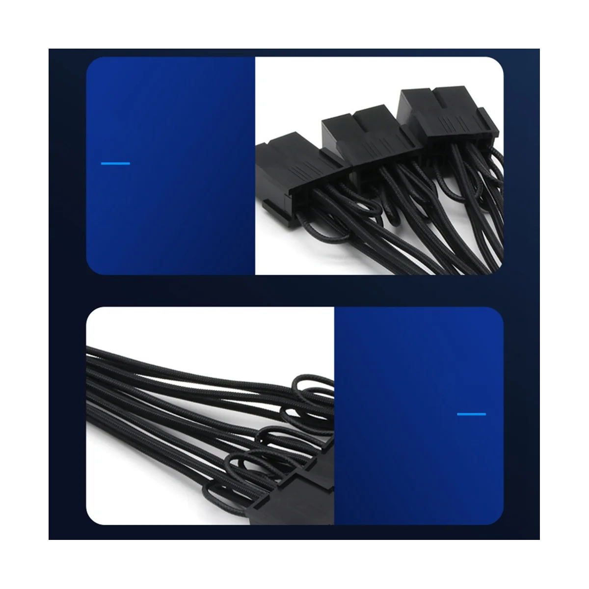 12vhpwr pci-e 5,0 Verlängerung kabel 16-polig bis 3 x8pin (6 2) Hülsen verlängerung 16awg Kabel kompatibel für 3090ti & rtx 4080 (a)