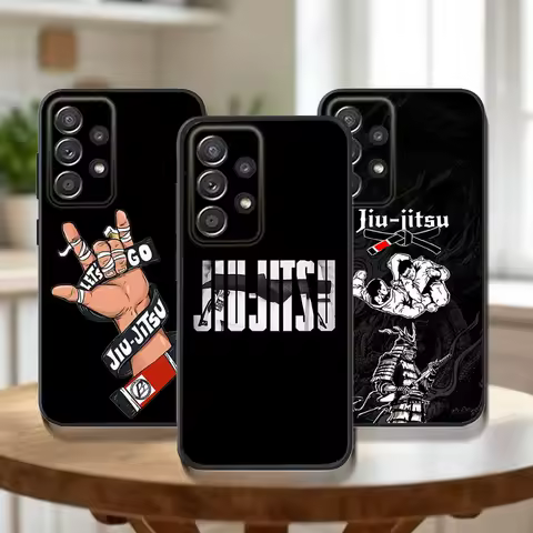 BJJ Brazilian Jiu Jitsu Phone Case For Samsung Galaxy A20,A21s,A22,A31,A32,A52,A53,A72,73,A80,Note,J,S Soft Black Cover