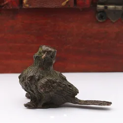 Small Sparrow Statue Metal Brass Tea Pet Table Ornament Home Decoration Accessories Retro Bird Animal Figurines Miniatures Craft