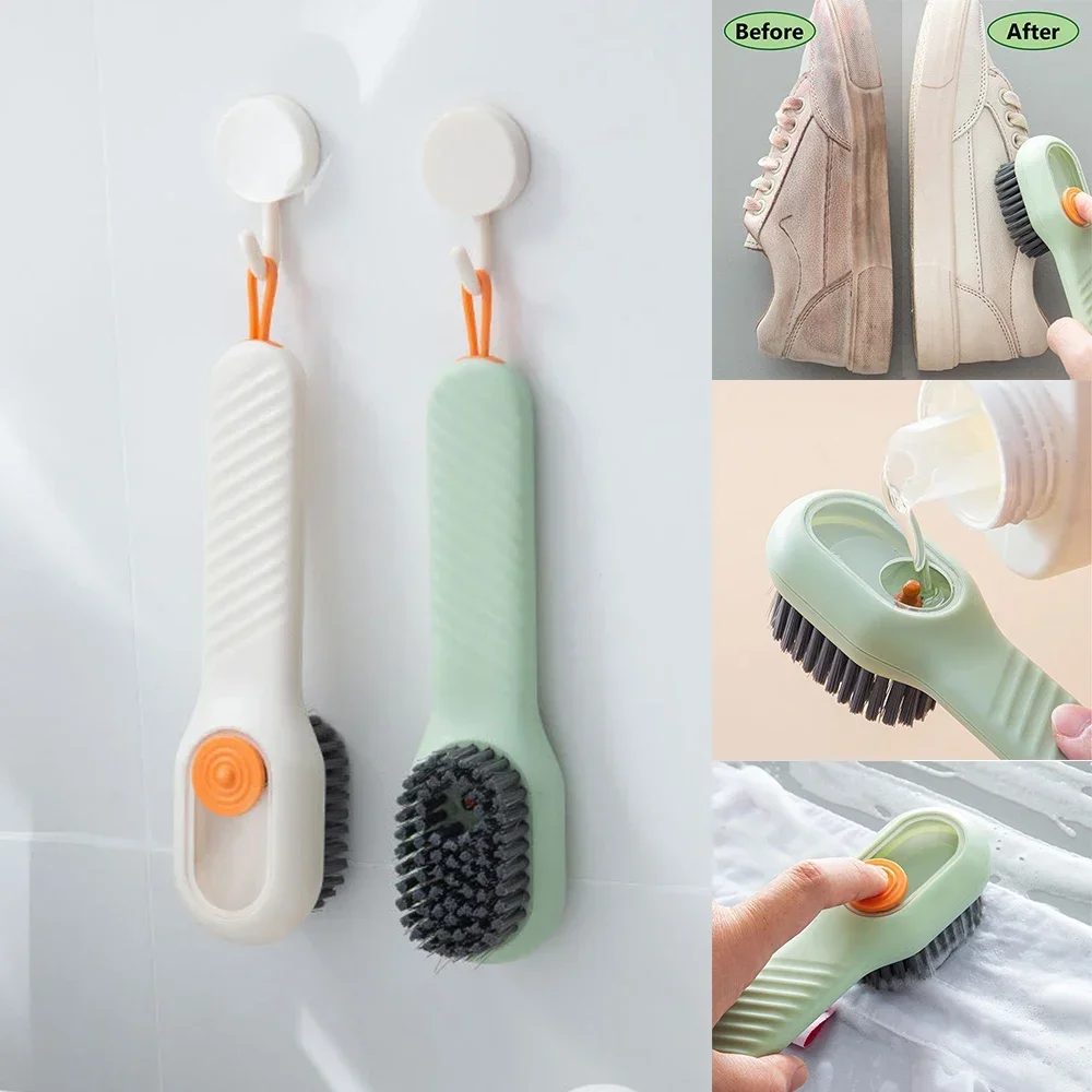 

Multifunction Automatic Soap Liquid Dispenser Shoe Brush Convenient Soft Bristle Shoe Clothes Brush Board Soap Dispenser Brushes