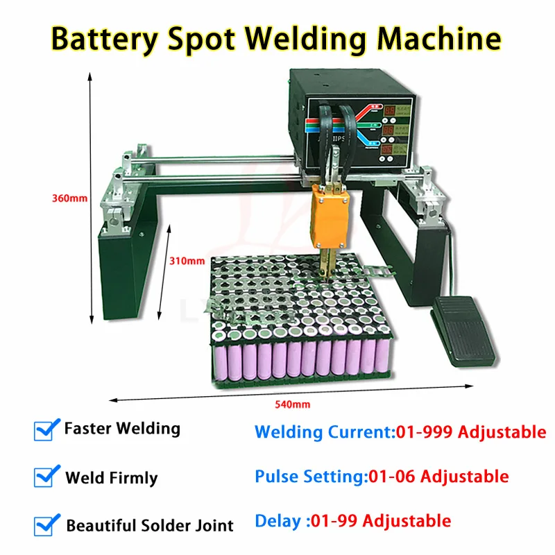 

Battery Spot Welding Machine 3KW High Power Lithium Batteries Pack Nickel Strip Welding Precision Pulse Welder For 18650 32650