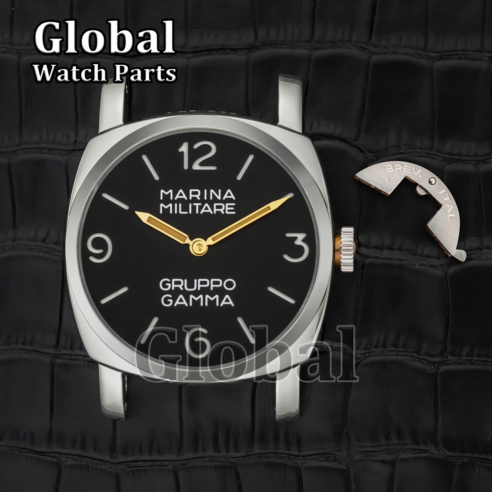 ل PAM 6152 جودة عالية حاوية من الفولاذ المقاوم للصدأ الاتصال الهاتفي الأيدي مضيئة تنطبق ETA 6497/6498/ST3600 الحركة الميكانيكية