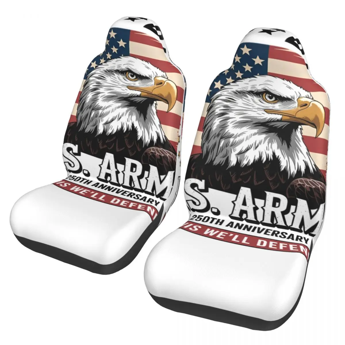 America USA 250th Anniversary Universal Car Seat Cover Auto Interior Women Seat Covers Polyester Car Accessories