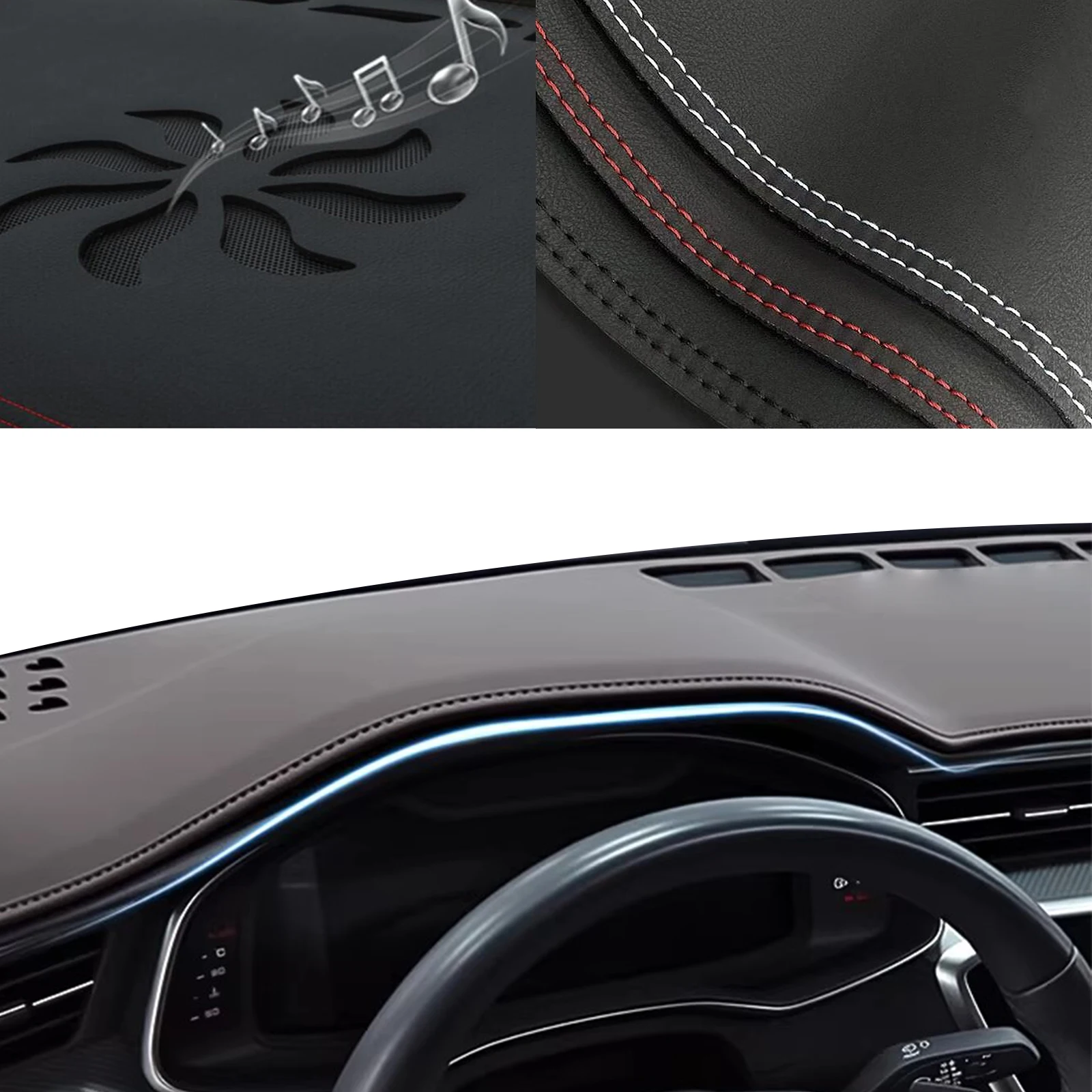 

for Audi A6 2023-2019 C8 (Fit for Without HUD) Special Customized Dashboard Cover Anti‑Glare Sunshade Pad Dash Mat Interior