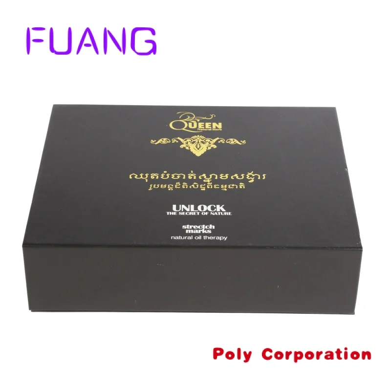 Custom  Wholesale large black custom logo paper box cardboard packaging box luxury magnetic paper gift boxpacking box for small