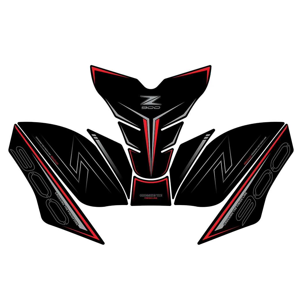 가와사키 Z900 2025 모토 액세서리 가스 탱크 패드 안티 슬립 장식 데칼 키트 자전거 연료 탱크 보호 스티커