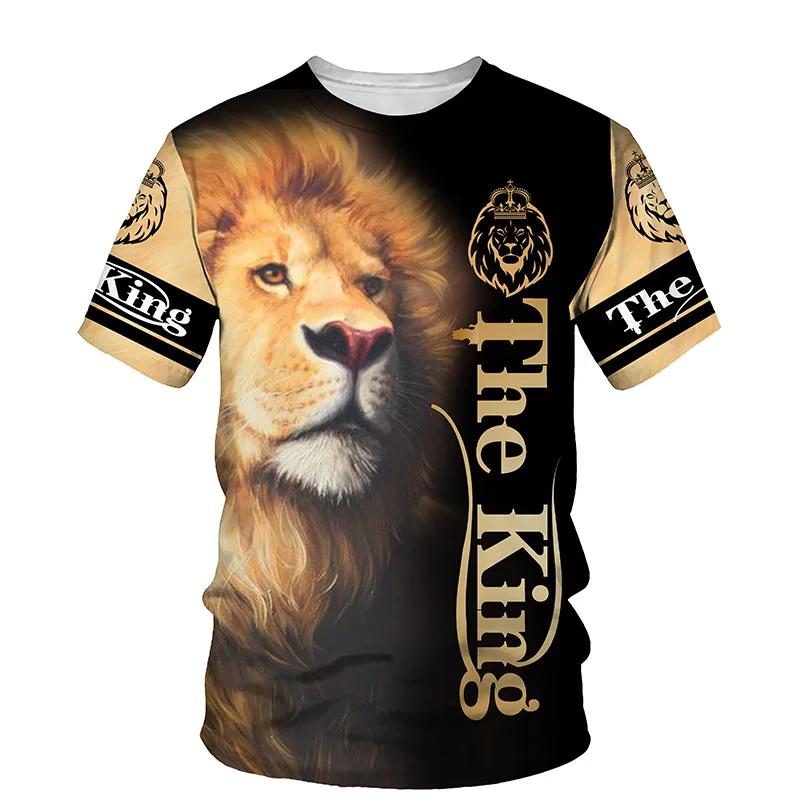 The Lion King 3D Print Men T-shirt Summer New O Neck Short Sleeve Tees Tops 3D Style Male Clothes Fashion Casual T-shirts