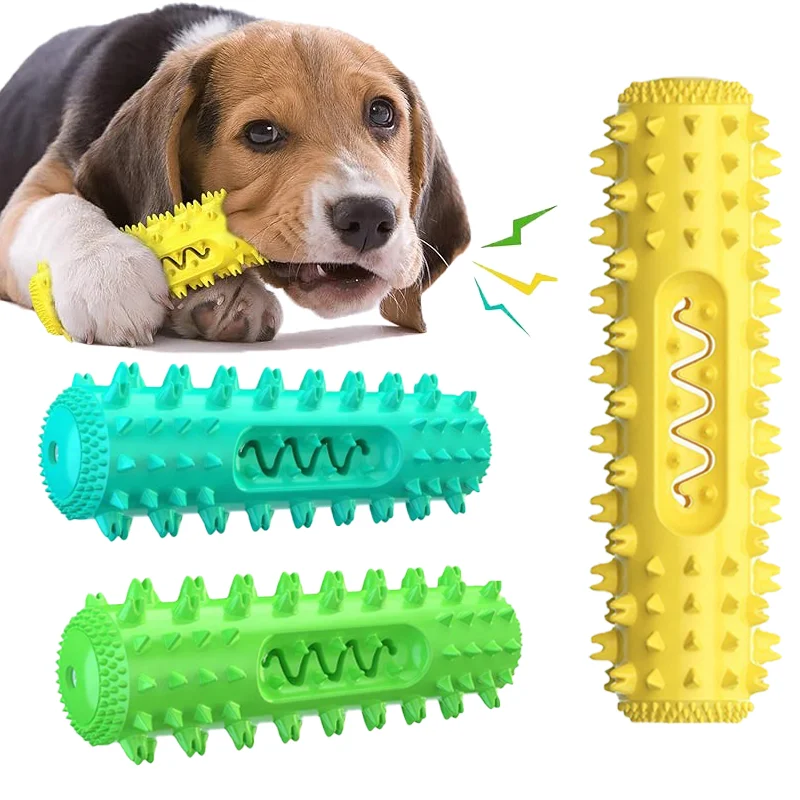 Varilla para masticar dental aprobada por el veterinario: juguete de cepillo de dientes refrescante 3 en 1 para perros pequeños/medianos, limpieza dental de verano y masaje de encías