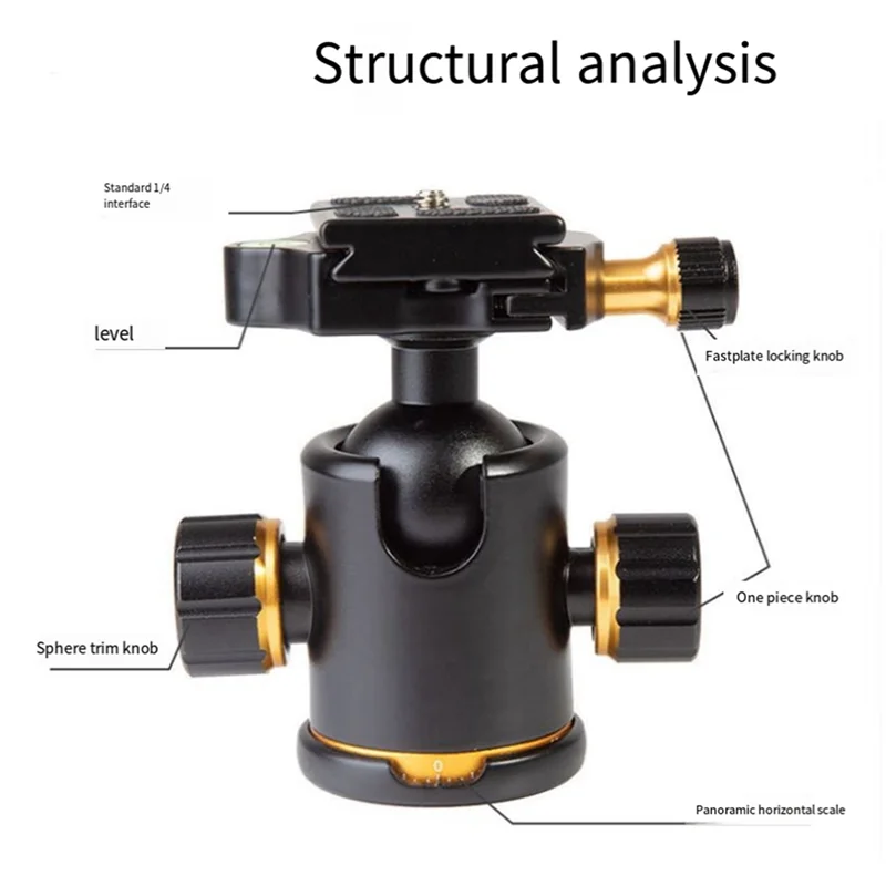 Ball Head 360° Rotating Panoramic Ballhead Tripod Stand Spare Parts Accessories Parts