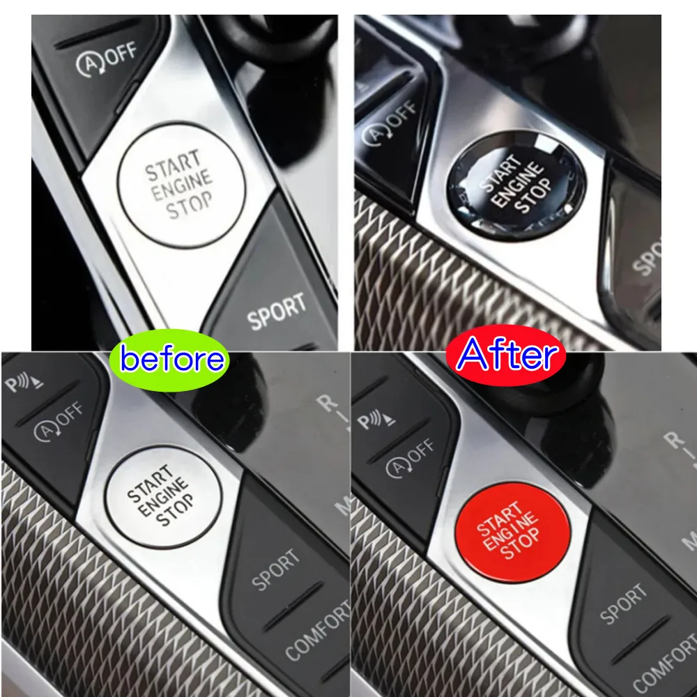 Car Engine Start Button Ignition Cover Replace For BMW Z4 G29 G20 X5 G05 X7 G07 G14 G15  X3 G01 F40 F44 Stop Switch Accessories