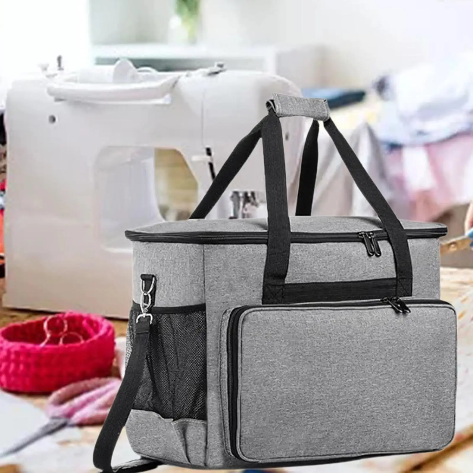 

Sewing Machine Carrying Case Crafts Convenient for Scissors Carrying Bag with Handle Sewing Machine Case