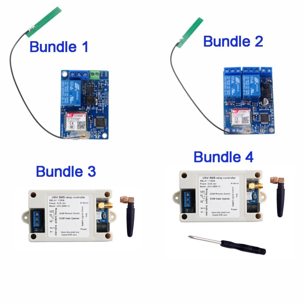 Módulo de relé de 1 canal/2 canales, interruptor de Control remoto SMS GSM SIM800C STM32F103CBT6 para bomba de oxígeno de invernadero FZ3024/FZ3064