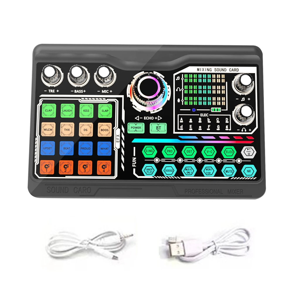 طقم بطاقة صوت احترافية لميكروفون البودكاست، بطاقة صوت عالية الدقة للكمبيوتر الشخصي والهواتف الذكية والكمبيوتر المحمول وتسجيل مدونة الفيديو والبث المباشر