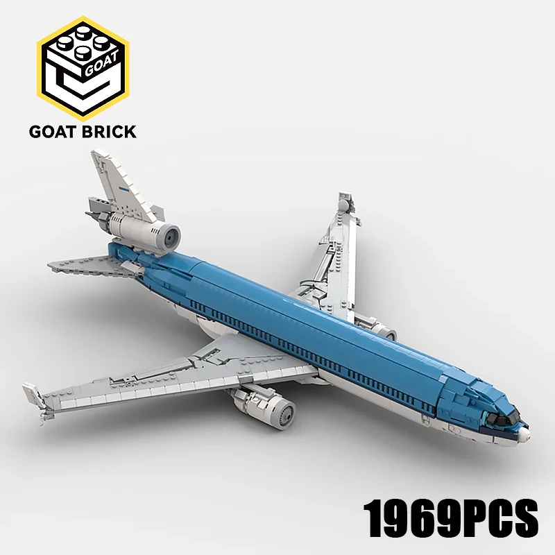 

Пассажирский самолет Грузовой самолет Moc Строительный блок MD-11 KLM Технология Модульная модель кирпича Подарки Рождественские игрушки Наборы для самостоятельного сборки