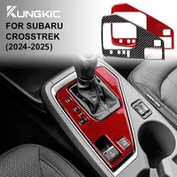 Pegatina RHD LHD de fibra de carbono suave Real para Subaru Crosstrek/ Impreza 2024 2025, Panel de cambio de marchas de coche, accesorios de ajuste Interior