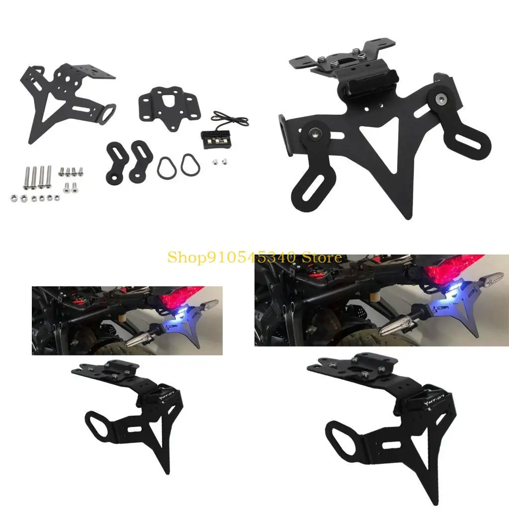 

U2JA Компактный и надежный кронштейн держателя номерного знака мотоцикла со светодиодным водонепроницаемым регистрационным для