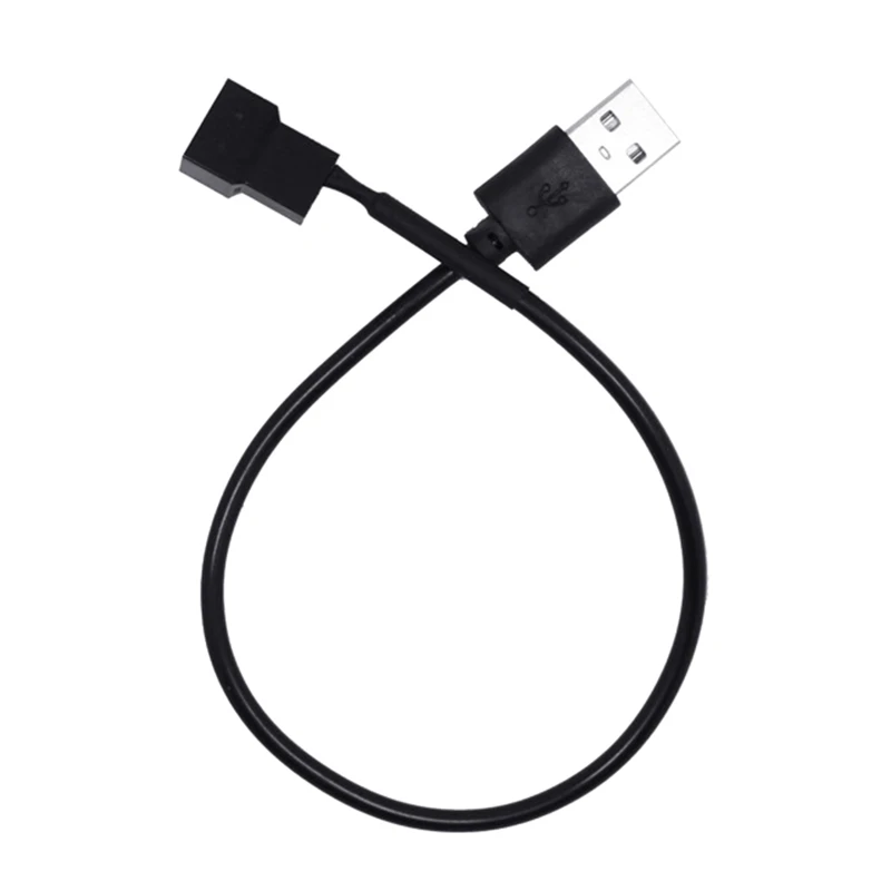 Full Speed 5V USB to 4-Pin PC Fan Sleeved Power Adapter Cable