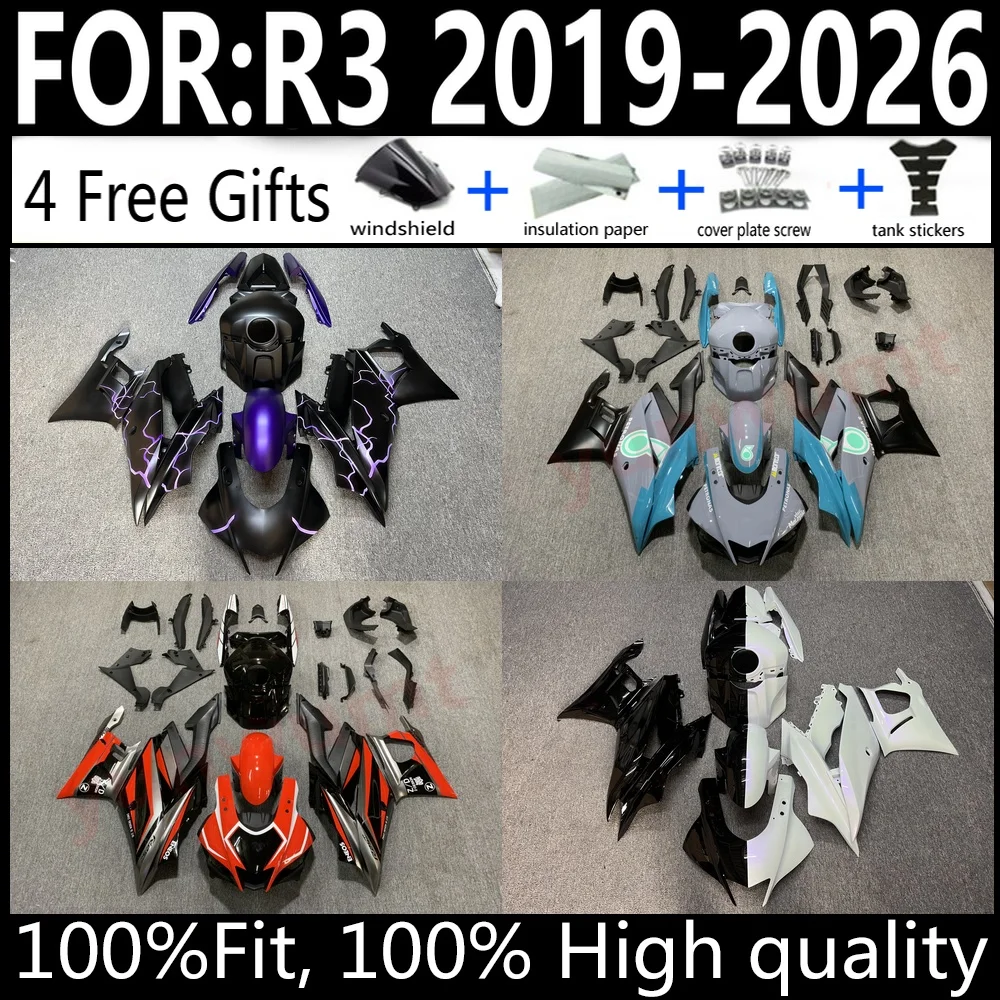 

Yamaha YZF-R3 2019 2020 2021 2022 2023 2024 2025 Motorcycle Fairings Kit ABS Plastic Body Work Cowlings Set
