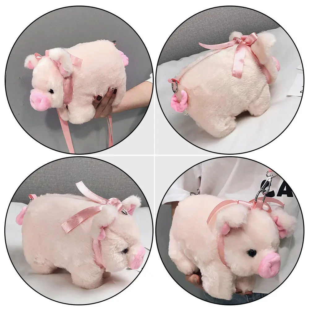 1 個学生ショルダーバッグ軽量かわいい豚デザインポータブル電話収納袋屋外メッセンジャークロスボディ雑貨化粧品