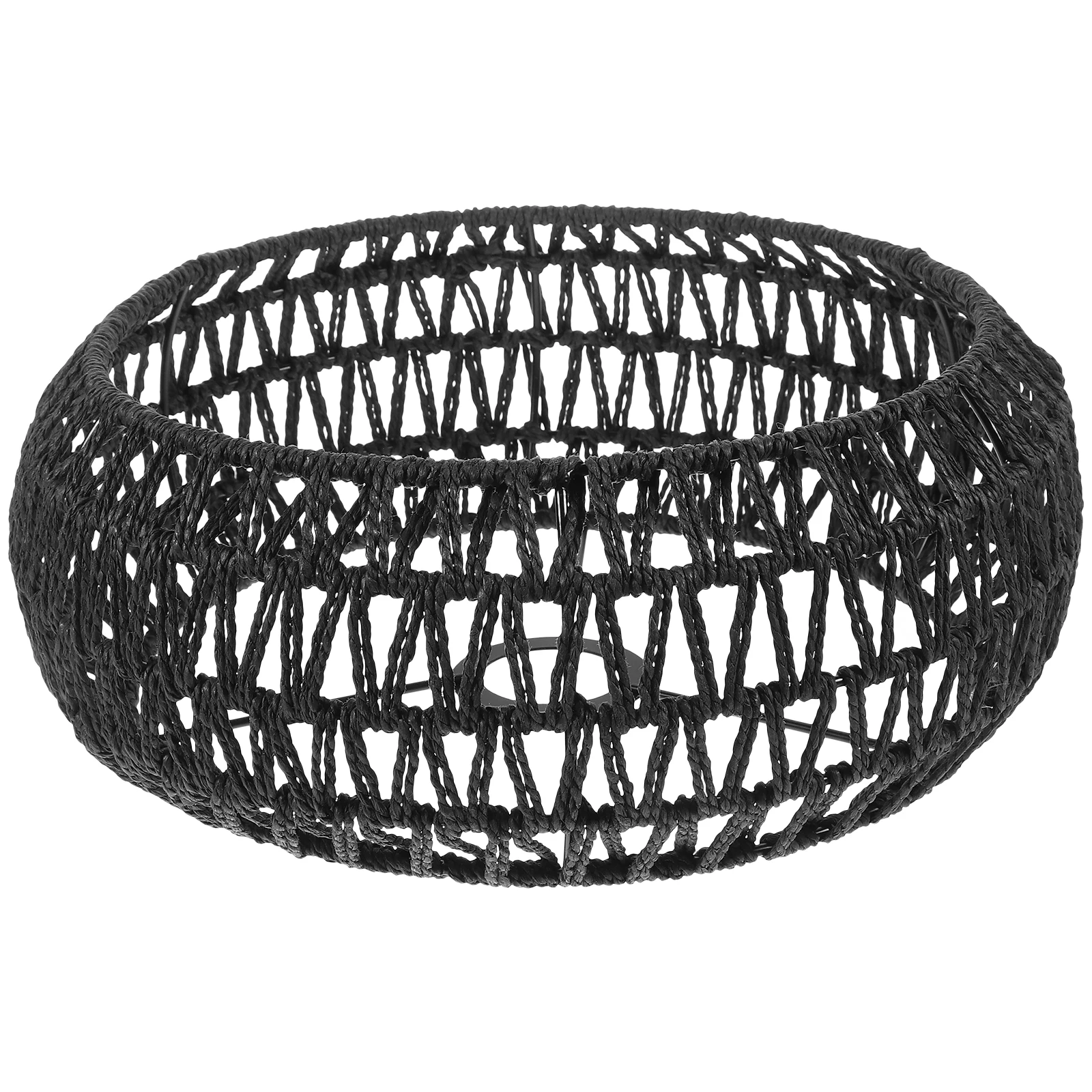 Retro Straw Rope Lampshade Yellow XH23-412 Comfortable Touch Excellent Craft Hemp Rope Weaving Lampshade Farmhouse Rustic Modern