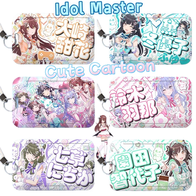 

Idol Master Sliding Card Case Cute Fashion Cartoon Creative Personalized Keychain with Strap Idol Birthday Gift for Friends