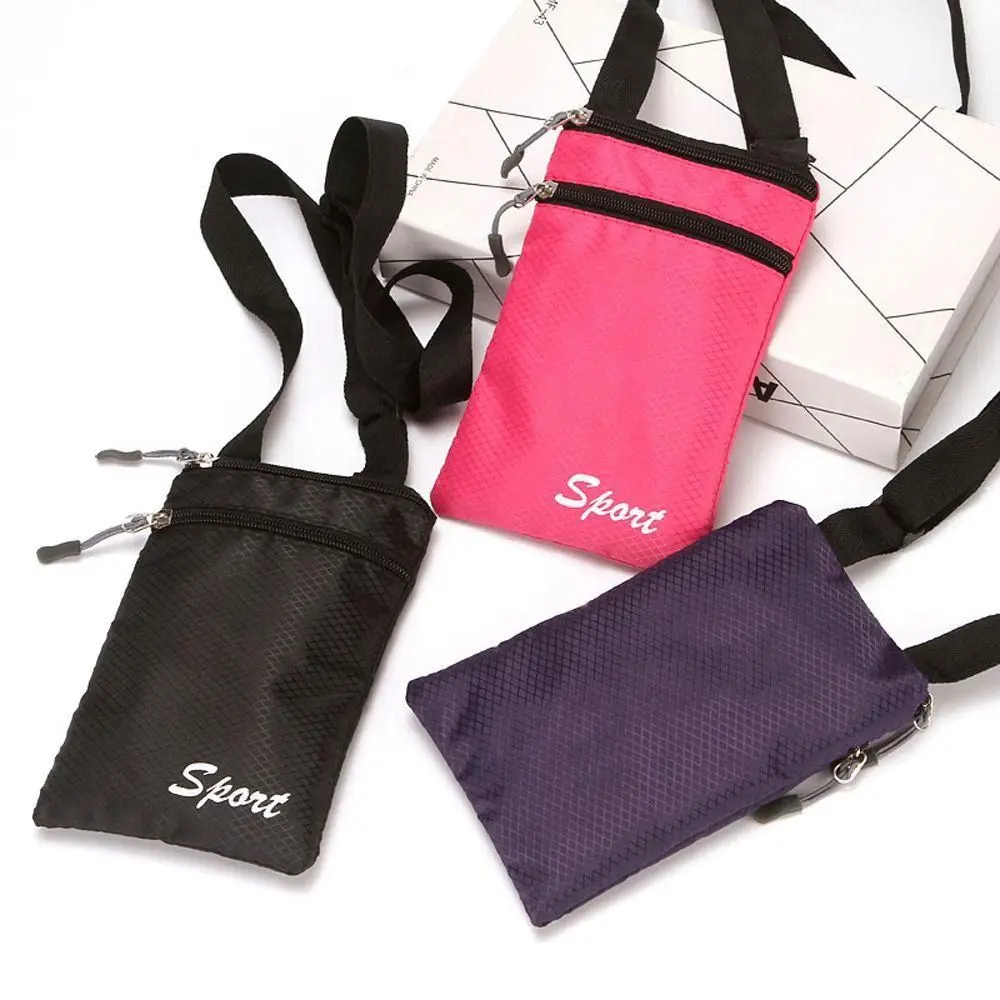 New Soild Color Phone Bag Square Simple Crossbody Bags Shoulder Bag Outdoor
