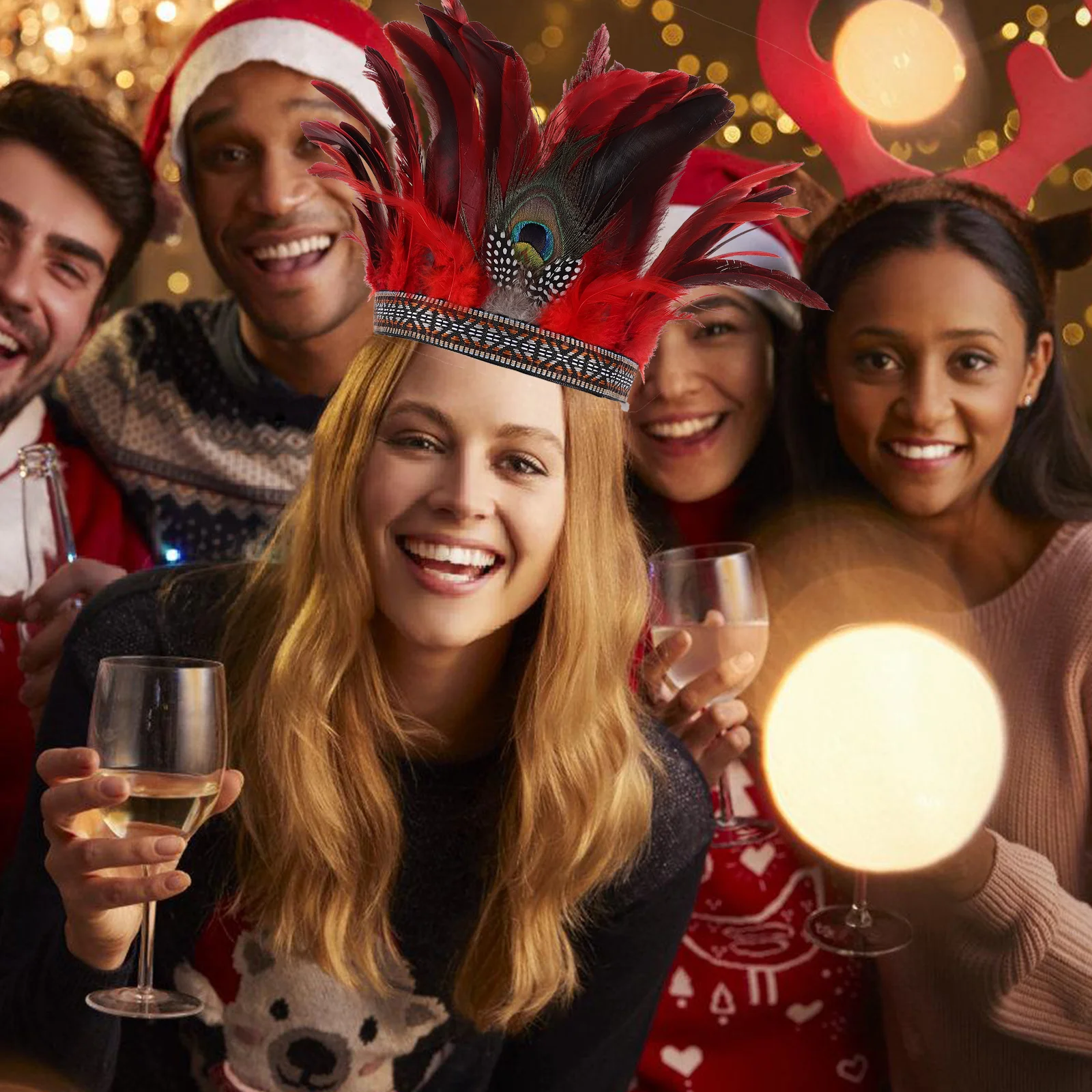 

Plumage Headband Fascinator Headpiece Decorative Lightweight Party Hairband for Women Cosplay Carnival Masquerade Hair