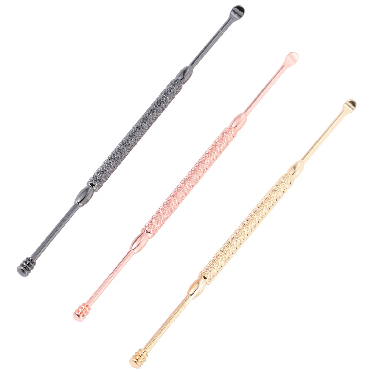 

3Pcs Stainless Steel Earwax Remover Set Durable Antirust Portable Ear Scoop Cleaner Practical Ear Cleaning Tools