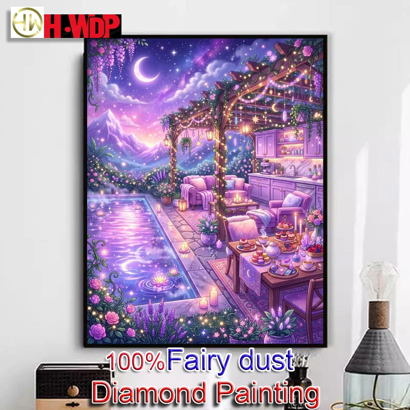 100% Crystal Diamond Painting Kits Landscape Picture Mosaic Embroidery Crafts Diy Diamond Art Fairy Dust Cross Stitch Wall Decor