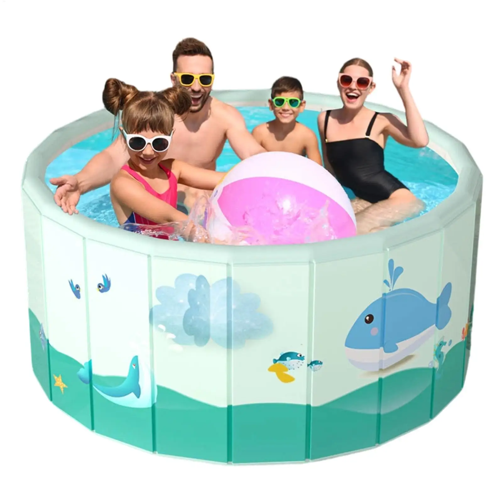 Inflatable folding swimming pool PVC Interactive Bathtub Kids Swimming Pool Children's wading pool Bathing Pool Bathing Tub