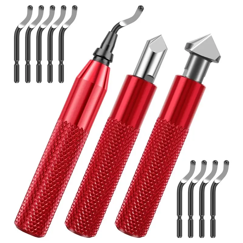 Deburring Tool Kit With Countersink Hand Reamers 10 Extra Blades-B61B