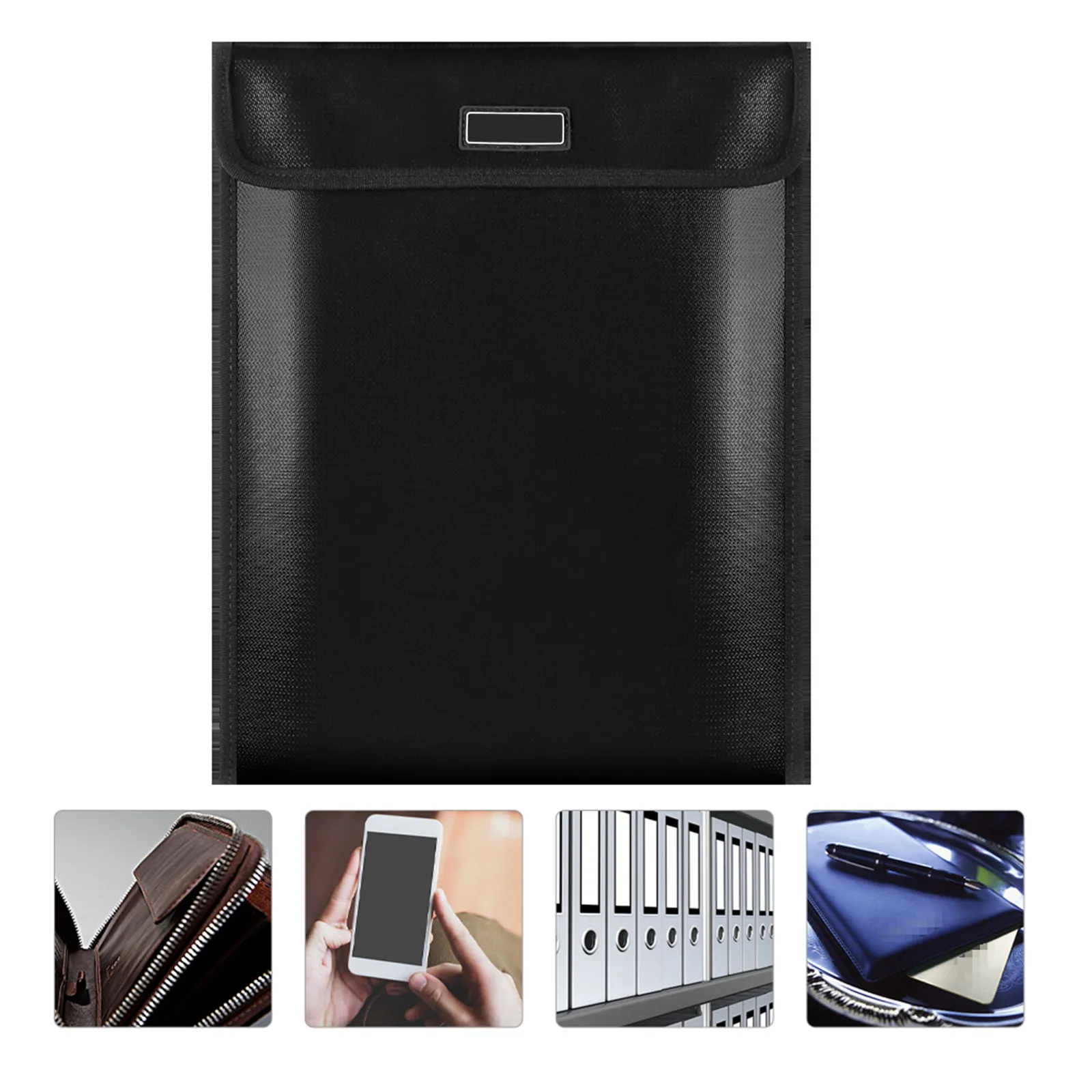

1Pcs Fireproof Document Bag Waterproof File Pouch Large Security Folder High Temperature Resistant Explosion-Proof Fiberglass