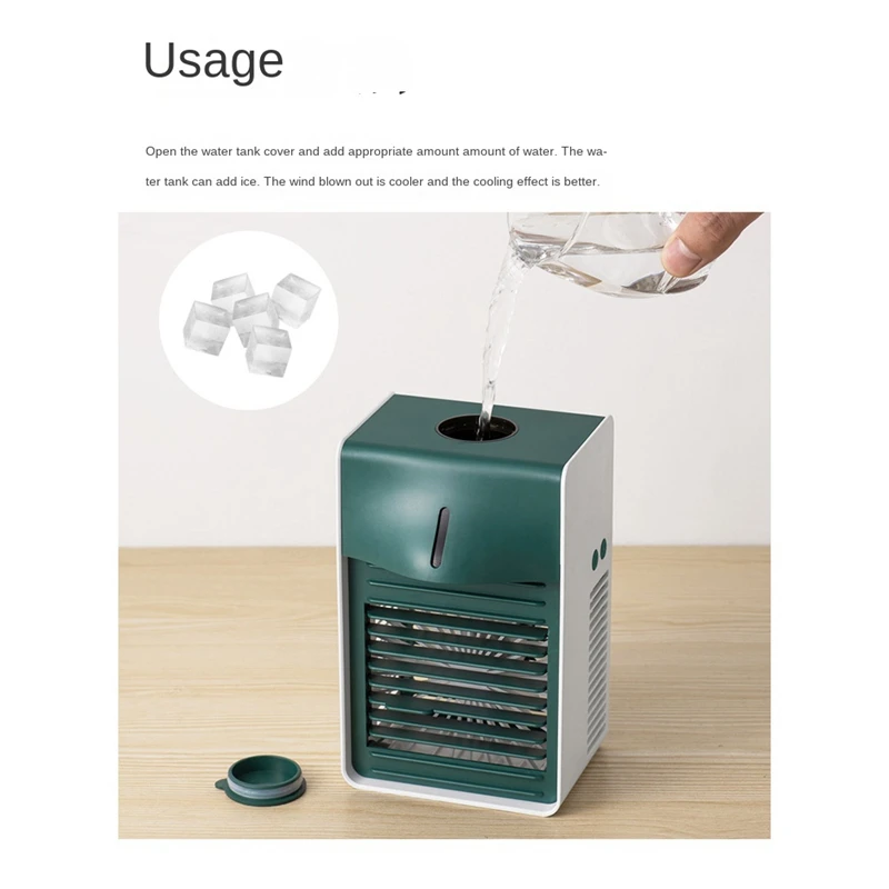 Máy lạnh di động Trang chủ Máy làm mát bằng ion âm không khí mini Làm lạnh mạnh mẽ Làm lạnh không khí điều hòa 3 tốc độ Làm mát cực nhanh